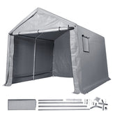 Portable Outdoor Storage Shed 7x12x7.36ft Heavy Duty Tent with Roll-up Zipper Door and Ventilated Windows for Motorcycle Bike Garden Tools